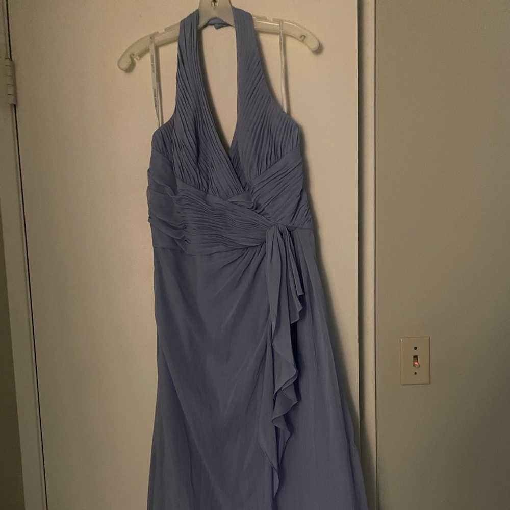 Lavender bridesmaid halter dress